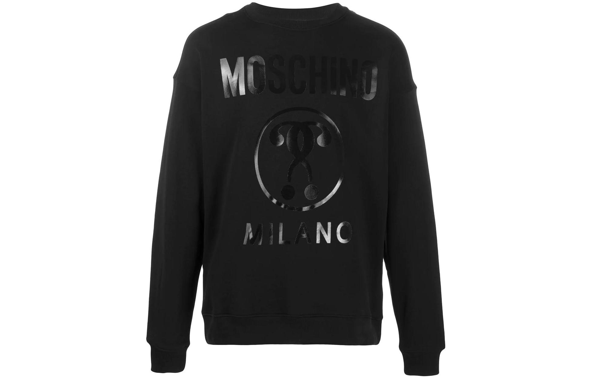 MOSCHINO FW22 Milano Logo Printed Crewneck Sweatshirt Black () A1704-7027-555