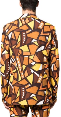 MOSCHINO 男士 2022秋冬马赛克印花橙色对比领单排扣西装外套 A0511-2062-1002 Shop MOSCHINO 男士 2022秋冬马赛克印花橙色对比领单排扣西装外套 A0511-2062-1002