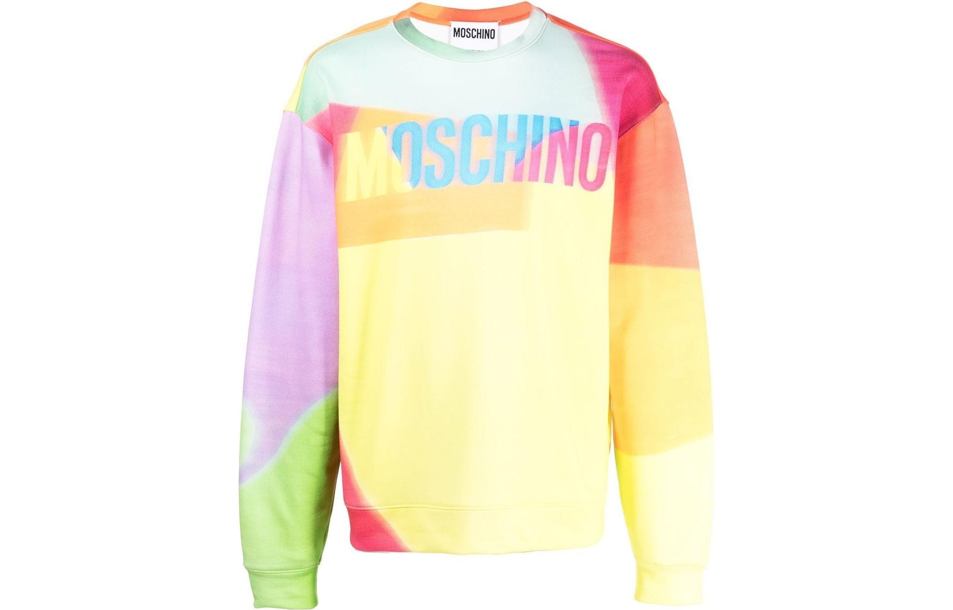MOSCHINO FW22 Multicolor Logo Crewneck Sweatshirt Men A1717-5227-1888
