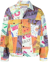 MOSCHINO FW22 Multicolor Patchwork Denim Jacket Men’s Floral Design A0624-7055-1888 MOSCHINO FW22 Multicolor Patchwork Denim Jacket Men’s Floral Design A0624-7055-1888