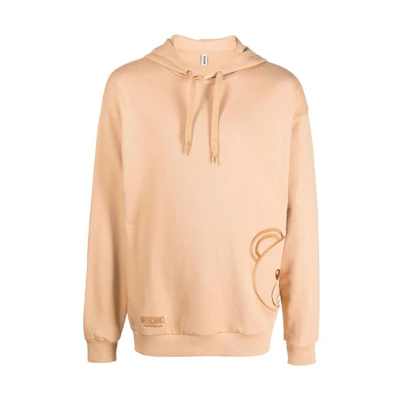 MOSCHINO FW22 Orange Teddy Bear Embroidered Hoodie for Men A1711-8121-0088