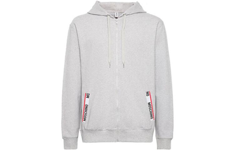 MOSCHINO FW22 Oversized Zip-Up Hoodie Grey A1705-8106-0489