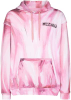 MOSCHINO FW22 Paint Effect Drawstring Hoodie Pink () A1710-5227-4224 MOSCHINO FW22 Paint Effect Drawstring Hoodie Pink () A1710-5227-4224
