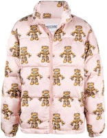 MOSCHINO FW22 Patterned High-Neck Zip Cotton Jacket Pink Fashion V0604-7050-1187 MOSCHINO FW22 Patterned High-Neck Zip Cotton Jacket Pink Fashion V0604-7050-1187