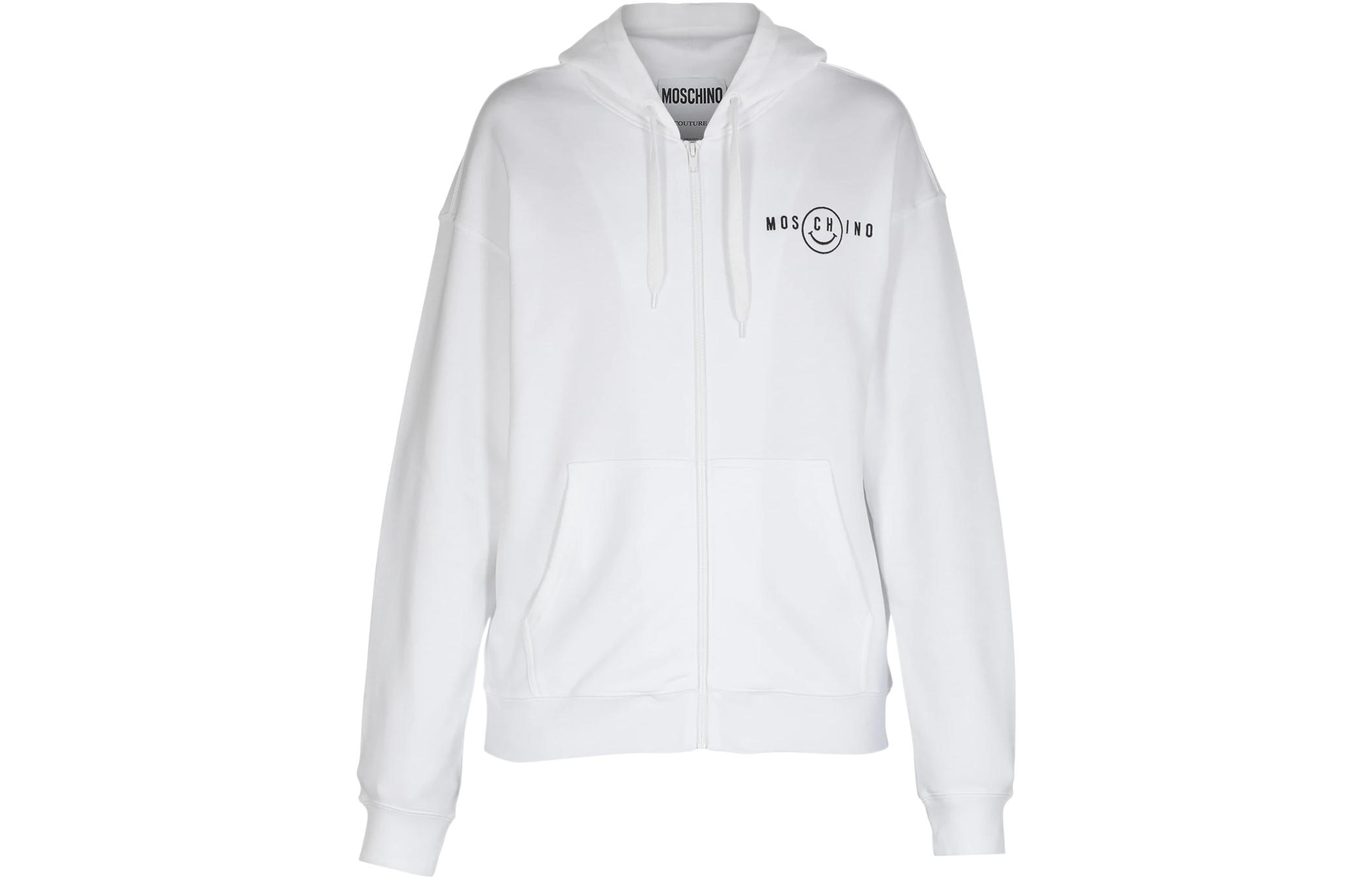 MOSCHINO FW22 Patterned Hoodie Men’s White J1719-2028-1001