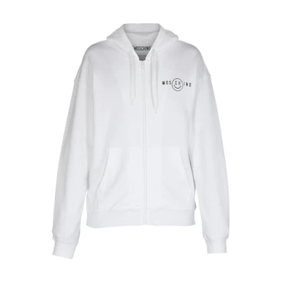 MOSCHINO FW22 Patterned Hoodie Men’s White J1719-2028-1001