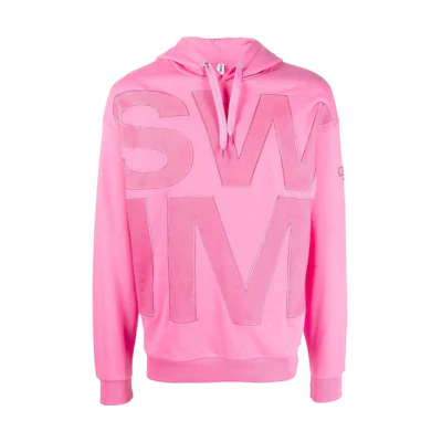 MOSCHINO FW22 Pink Hoodie with Patchwork for Men A1707-2322-0208