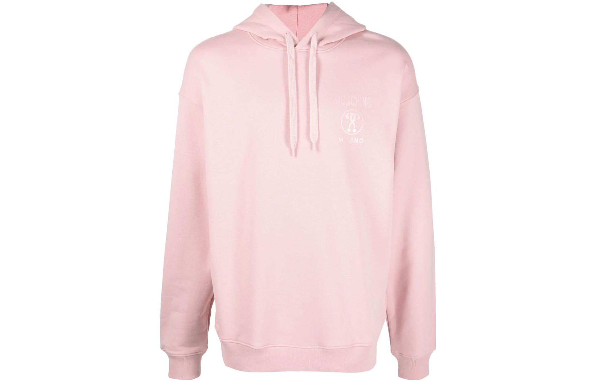 MOSCHINO FW22 Pink Logo Print Hoodie for Men A17037028A0187