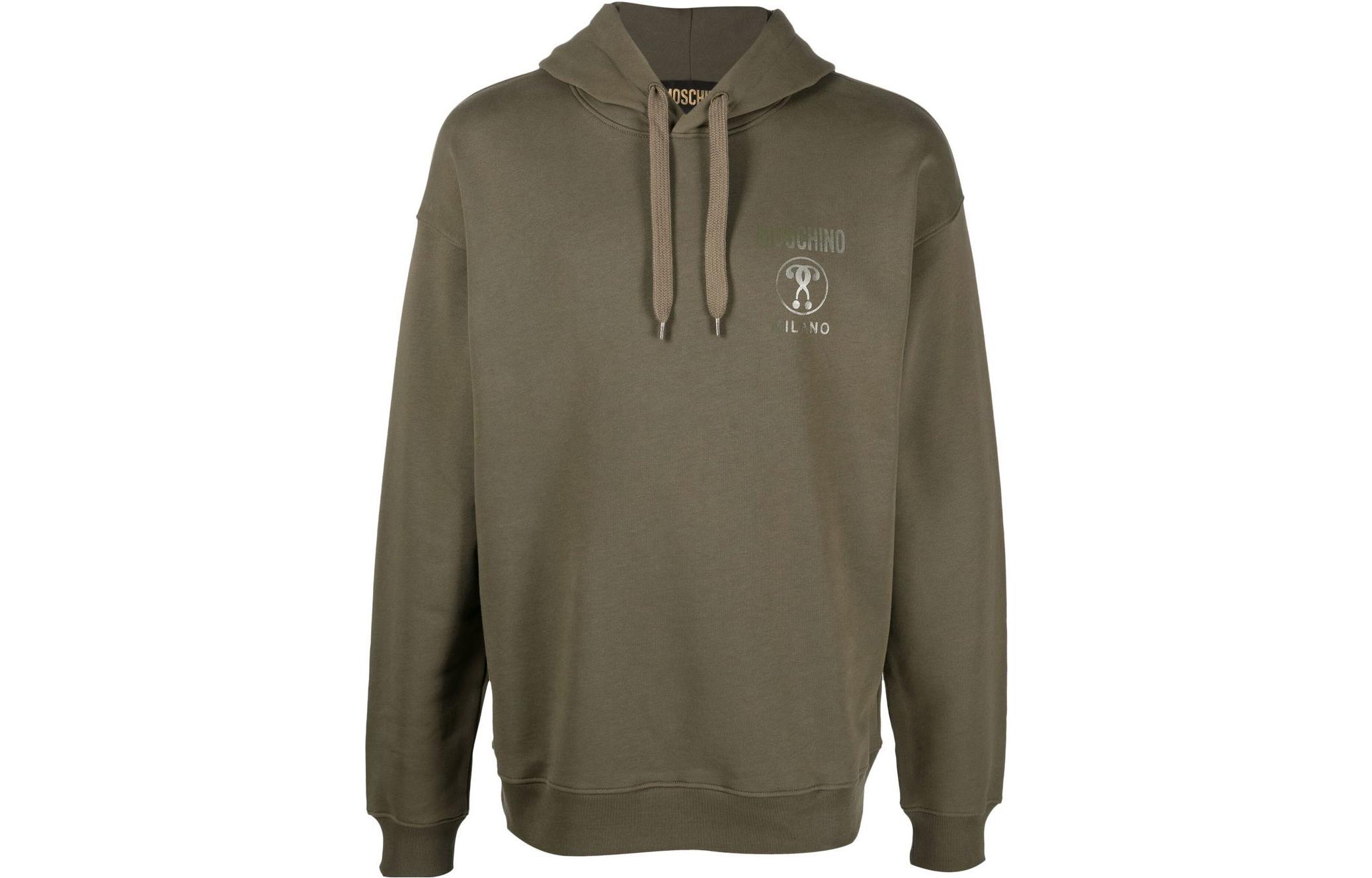 MOSCHINO FW22 Solid Color Forest Green Pullover Hoodie A17037-028A-0443