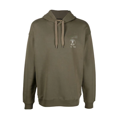 MOSCHINO FW22 Solid Color Forest Green Pullover Hoodie A17037-028A-0443