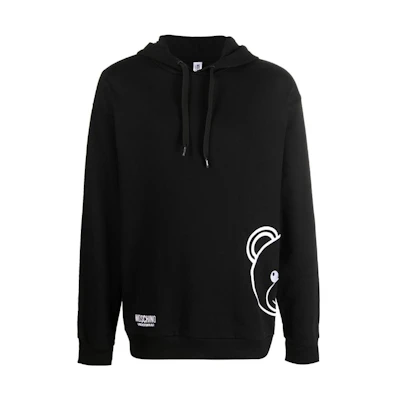 MOSCHINO FW22 Teddy Bear Embroidered Hoodie Black () A1711812100555