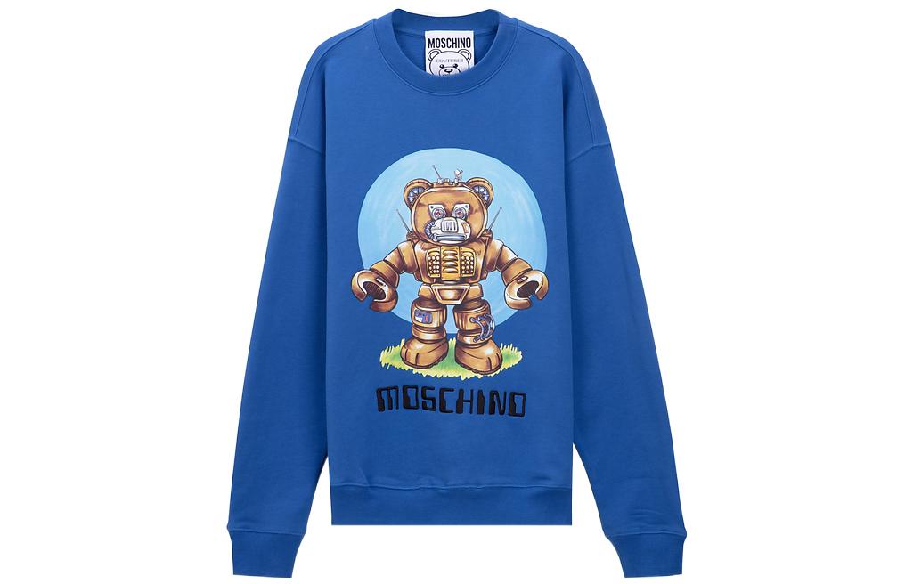 Order Moschino FW22 Teddy Bear Print Crewneck Sweatshirt Men’s Blue AEF222ZRV17277028-1298