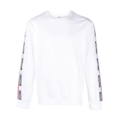 MOSCHINO FW22 White Logo Band Long Sleeve Sweatshirt A170181040001