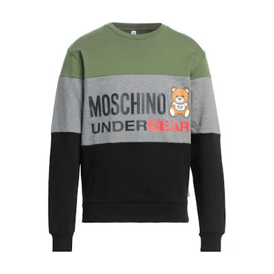 MOSCHINO FW23 Colorblock Logo Print Crewneck Sweatshirt Men’s Multicolor T1709-8126-1430