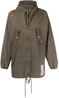 MOSCHINO FW23 Label Zipper Jacket Khaki Outerwear J062270230428 MOSCHINO FW23 Label Zipper Jacket Khaki Outerwear J062270230428