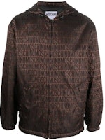 MOSCHINO FW23 Logo Print Lightweight Hooded Jacket Men’s Brown. A0613-7616-1103 MOSCHINO FW23 Logo Print Lightweight Hooded Jacket Men’s Brown. A0613-7616-1103