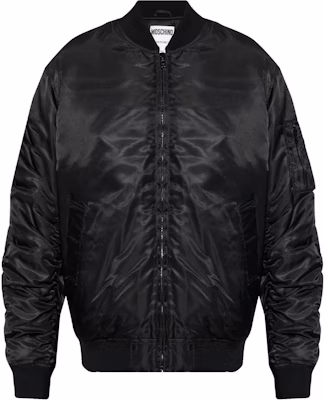 モスキーノ グロッシー ジップアップ ジャケット ブラック 長袖アウター A062652151555 Buy モスキーノ グロッシー ジップアップ ジャケット ブラック 長袖アウター A062652151555