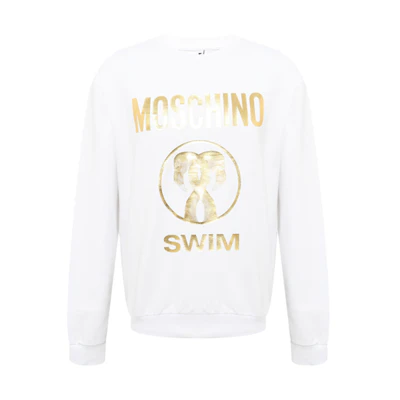MOSCHINO Gold Print Sweatshirt Unisex White A1703-2308-0001