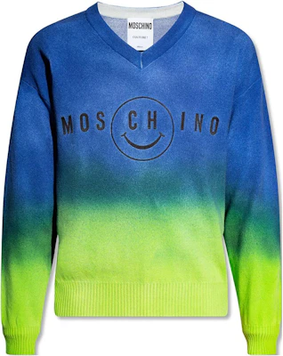 Moschino 漸層字母笑臉標誌V領多色衛衣 J0922-2003-1419 Order Moschino 漸層字母笑臉標誌V領多色衛衣 J0922-2003-1419