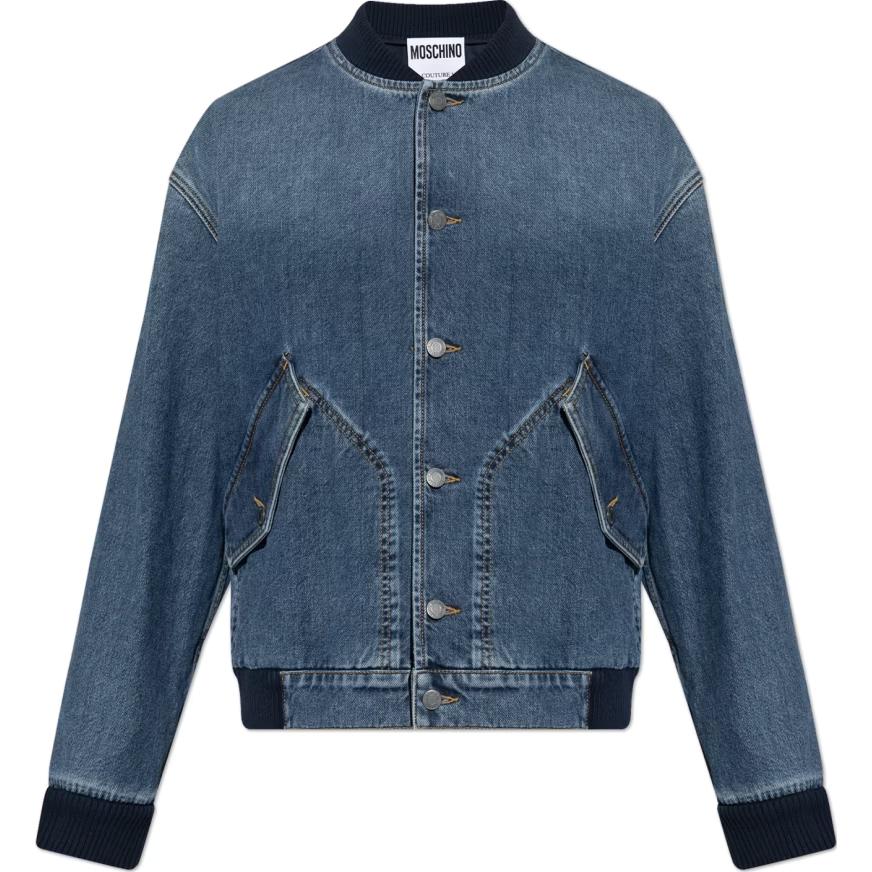 MOSCHINO Gradient Single-Breasted Denim Jacket Blue A0624-5222-0295