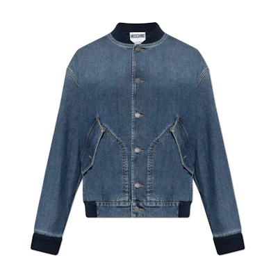MOSCHINO Gradient Single-Breasted Denim Jacket Blue A0624-5222-0295