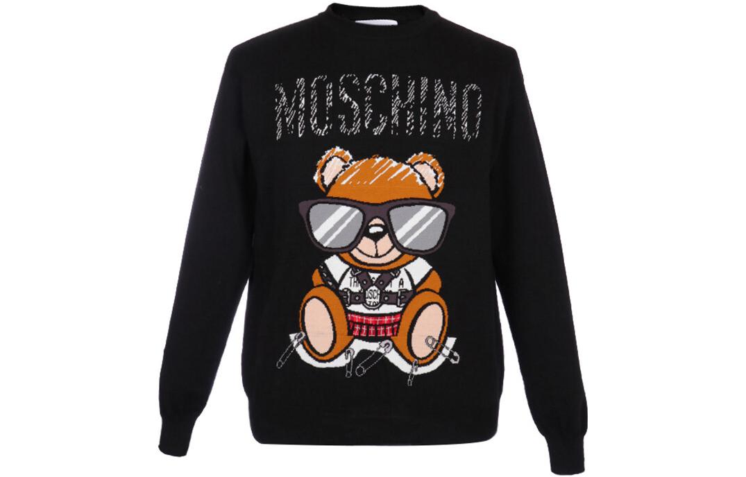 MOSCHINO Graphic Print Crewneck Long-Sleeve Sweatshirt Black () A0927-5201-1555