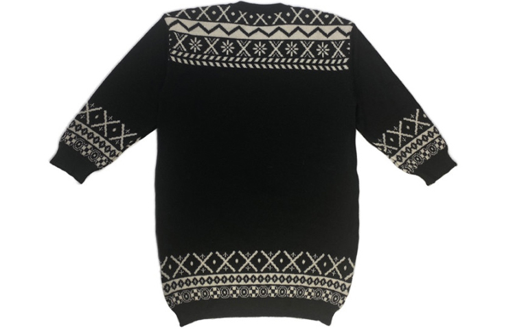 Lookbook モスキーノ グラフィックプリント オーバーサイズ 長袖セーター ユニセックス ブラック T0487-5504-1555