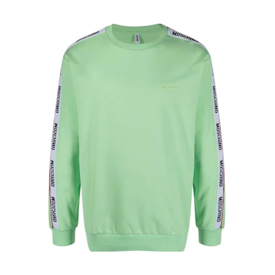 MOSCHINO Green Crewneck Sweatshirt with Logo Print V1781-4409-0449