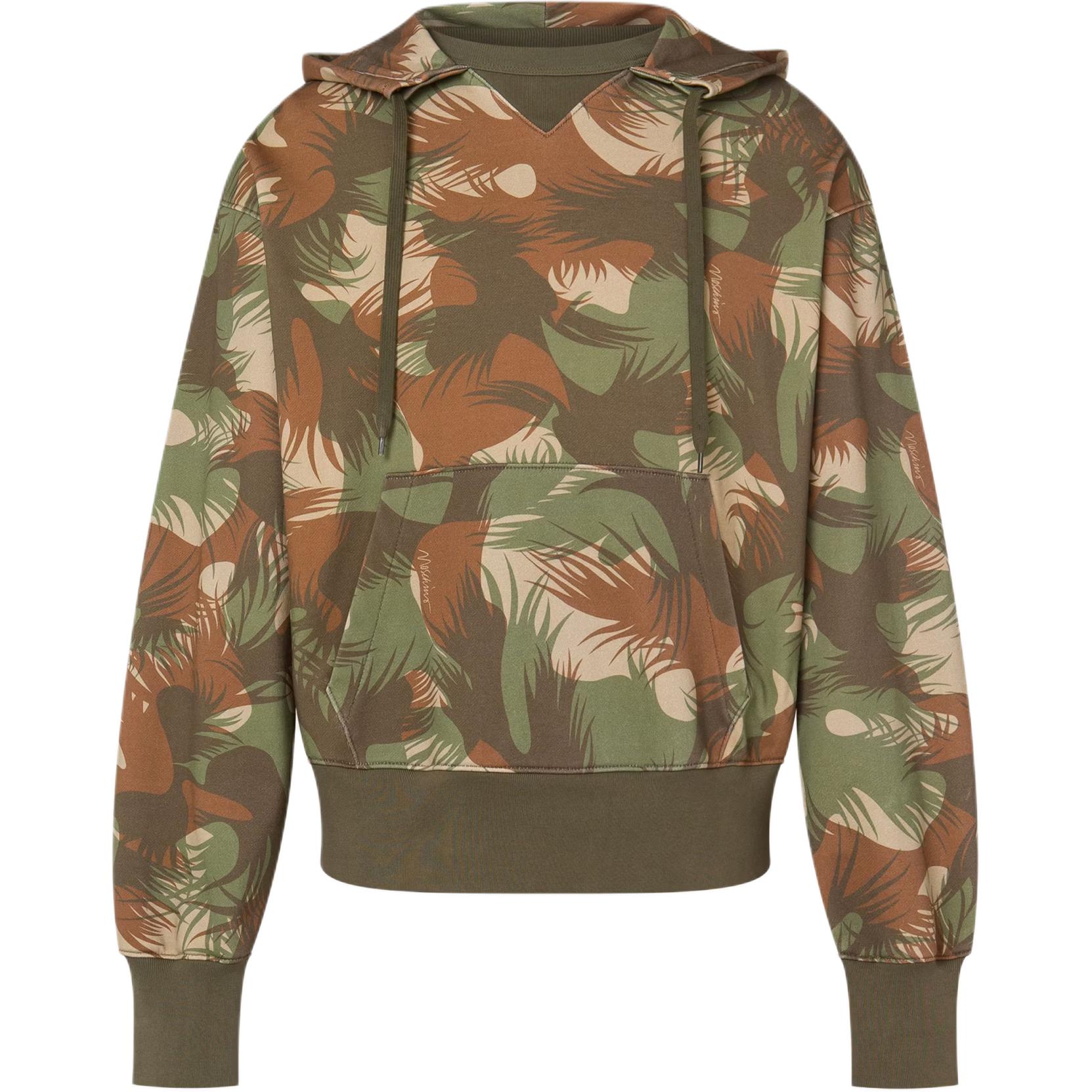 MOSCHINO Green Floral Print Hoodie with Long Sleeves A1735-7027-1427