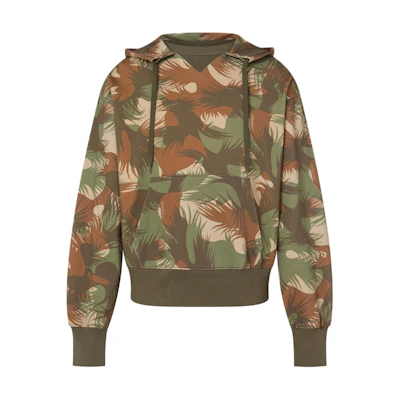MOSCHINO Green Floral Print Hoodie with Long Sleeves A1735-7027-1427