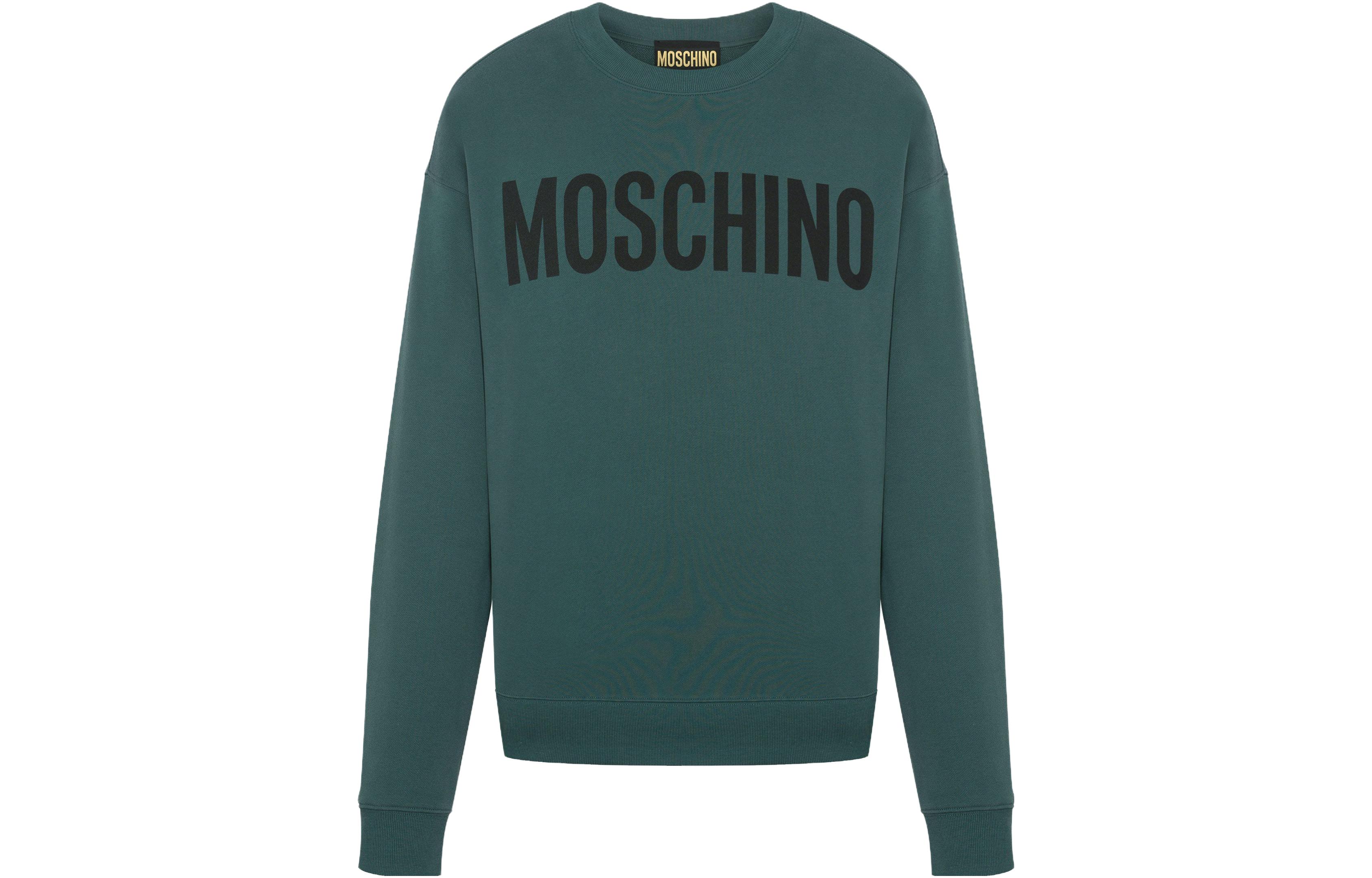 MOSCHINO Green Logo Print Oversized Sweatshirt A1701-2028-1441