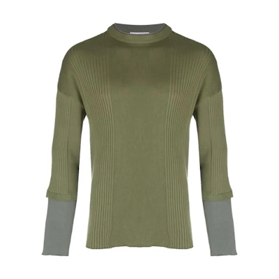 MOSCHINO Green Sweatshirt with Letter Logo Embroidery Design A0927-7001-1427