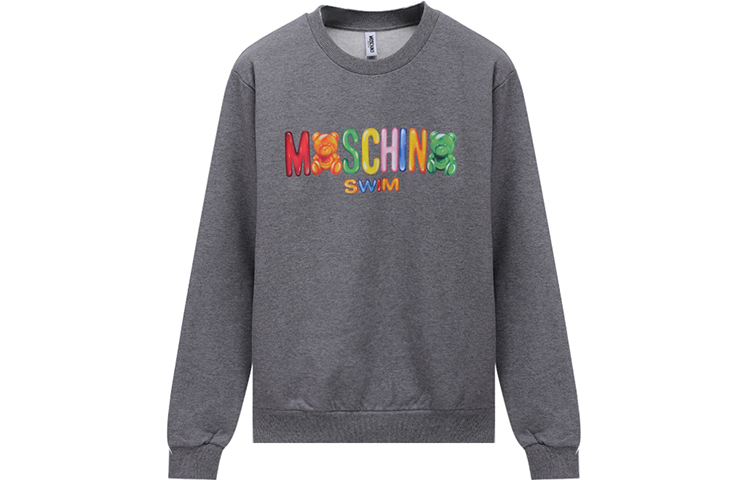MOSCHINO Gummy Bear Logo Pullover Sweatshirt Men’s Gray B1701-2318-0489
