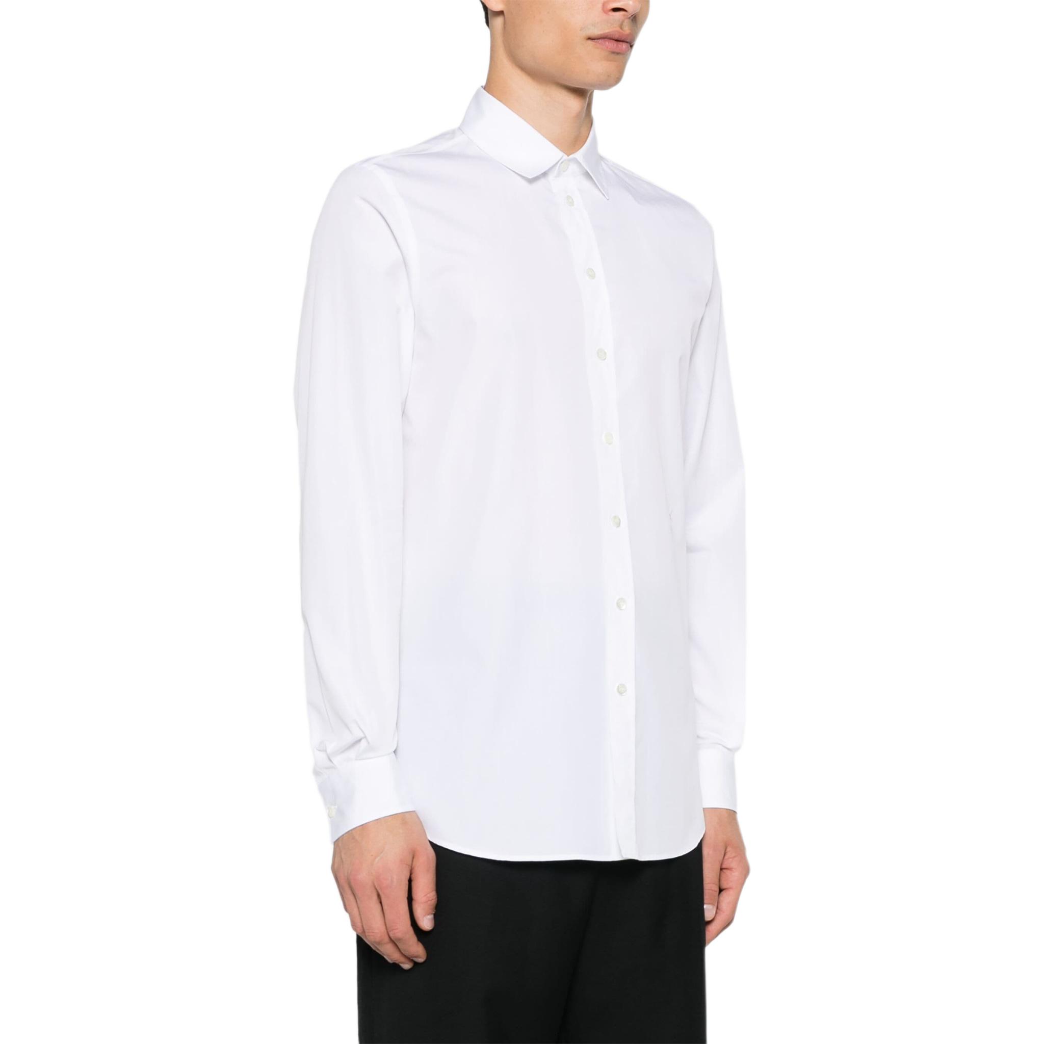 Purchase MOSCHINO 愛心刺繡寬領長袖襯衫 白色襯衫 A022770351001