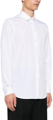 MOSCHINO 愛心刺繡寬領長袖襯衫 白色襯衫 A022770351001 Purchase MOSCHINO 愛心刺繡寬領長袖襯衫 白色襯衫 A022770351001