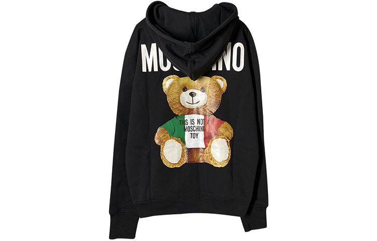 MOSCHINO Italian Bear Unisex Cartoon Hoodie Jacket - Black EV1709-0527-1555