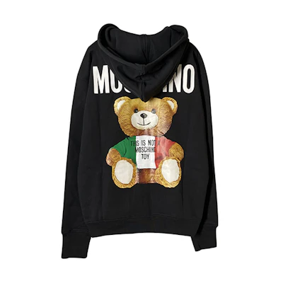 MOSCHINO Italian Bear Unisex Cartoon Hoodie Jacket - Black EV1709-0527-1555