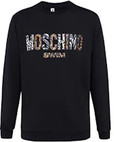 Moschino Leopard Print Logo Crewneck Sweatshirt Black () 3-T1704-2321-0555 Moschino Leopard Print Logo Crewneck Sweatshirt Black () 3-T1704-2321-0555