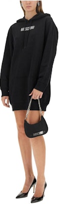 모스키노 레터 그래픽 후디 풀오버 쇼트 드레스 블랙 0457-5428-1555 Shop 모스키노 레터 그래픽 후디 풀오버 쇼트 드레스 블랙 0457-5428-1555
