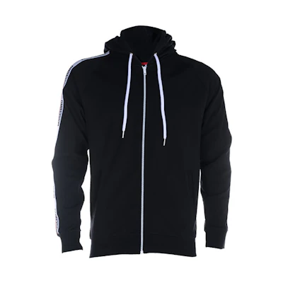 MOSCHINO Letter Print Zip-Up Hoodie Jacket Black A1714-8101-0555