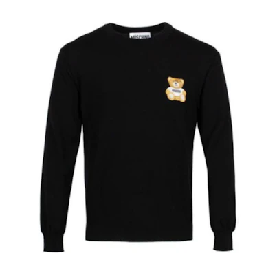 MOSCHINO Logo Crewneck Pullover Sweatshirt Black V0902-2001-0555
