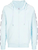 Moschino Logo Embroidered Zip-Up Hoodie Jacket Mens Blue A1707-8102-0332 Moschino Logo Embroidered Zip-Up Hoodie Jacket Mens Blue A1707-8102-0332