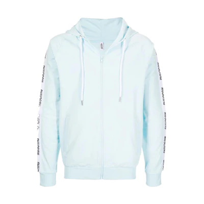 Moschino Logo Embroidered Zip-Up Hoodie Jacket Mens Blue A1707-8102-0332