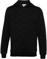 MOSCHINO Logo Print Black Hoodie for Men A170976291555 MOSCHINO Logo Print Black Hoodie for Men A170976291555