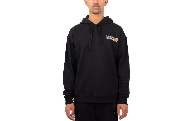 MOSCHINO Logo Print Casual Hoodie Black ZJ1716-5227-1555
