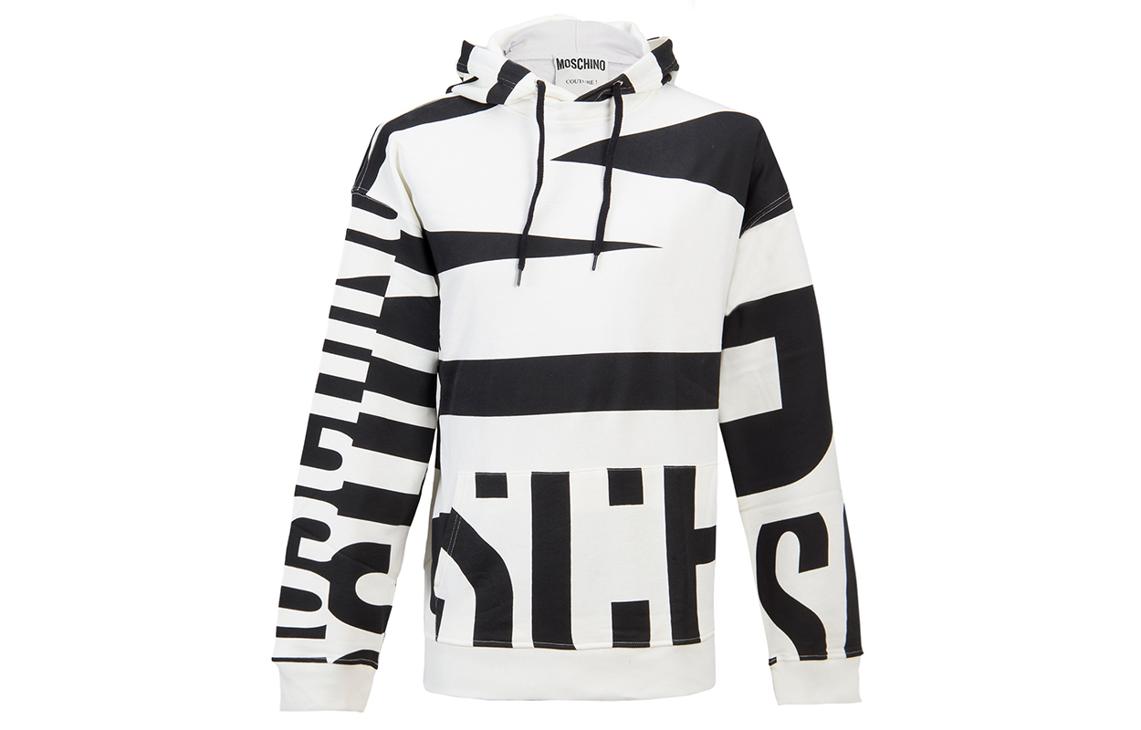 MOSCHINO Logo Print Colorblock Hoodie Jacket 1706-5226-1555