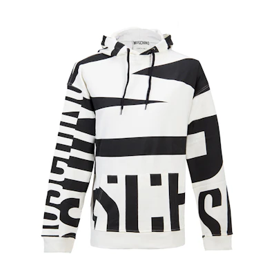 MOSCHINO Logo Print Colorblock Hoodie Jacket 1706-5226-1555