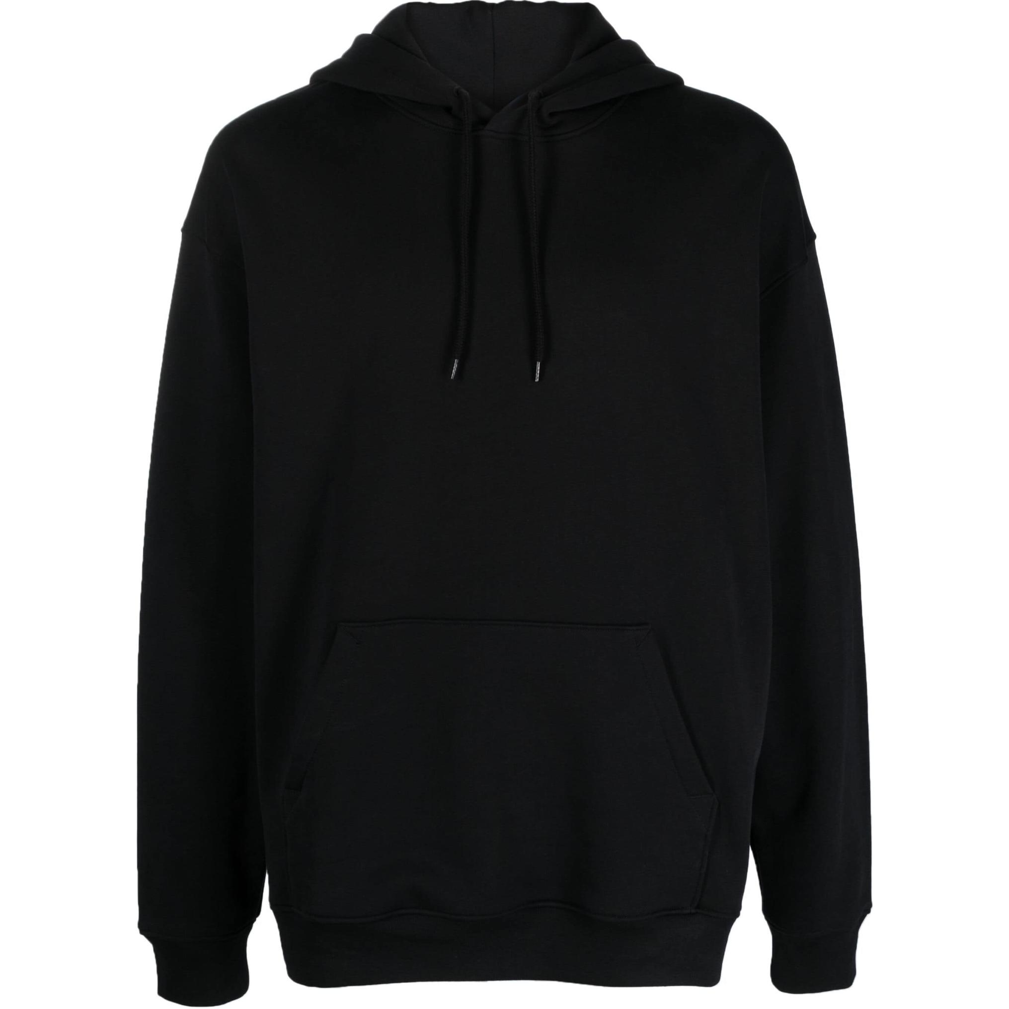 MOSCHINO Logo Print Cotton Hoodie Black Long Sleeve J17130228-BLACK