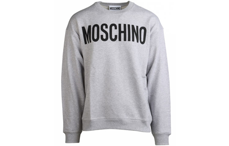 MOSCHINO Logo Print Crewneck Long-Sleeve Sweatshirt Grey () A1718-5227-1485