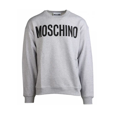 MOSCHINO Logo Print Crewneck Long-Sleeve Sweatshirt Grey () A1718-5227-1485